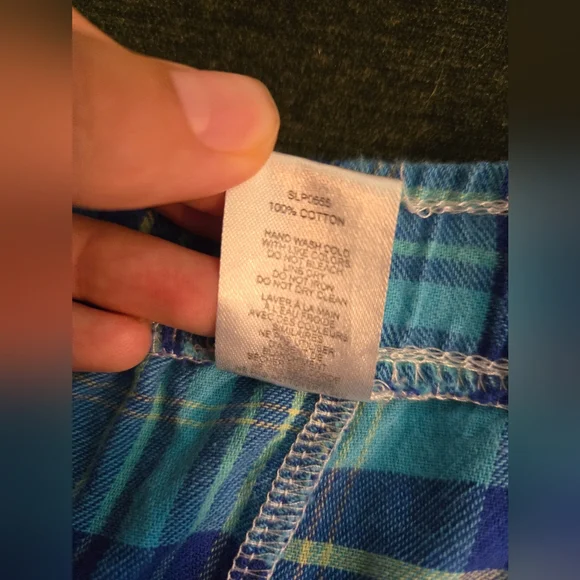 XL Sleep & Co Plaid Blue Pajama Pants with Yellow Drawstring - Picture 6 of 6